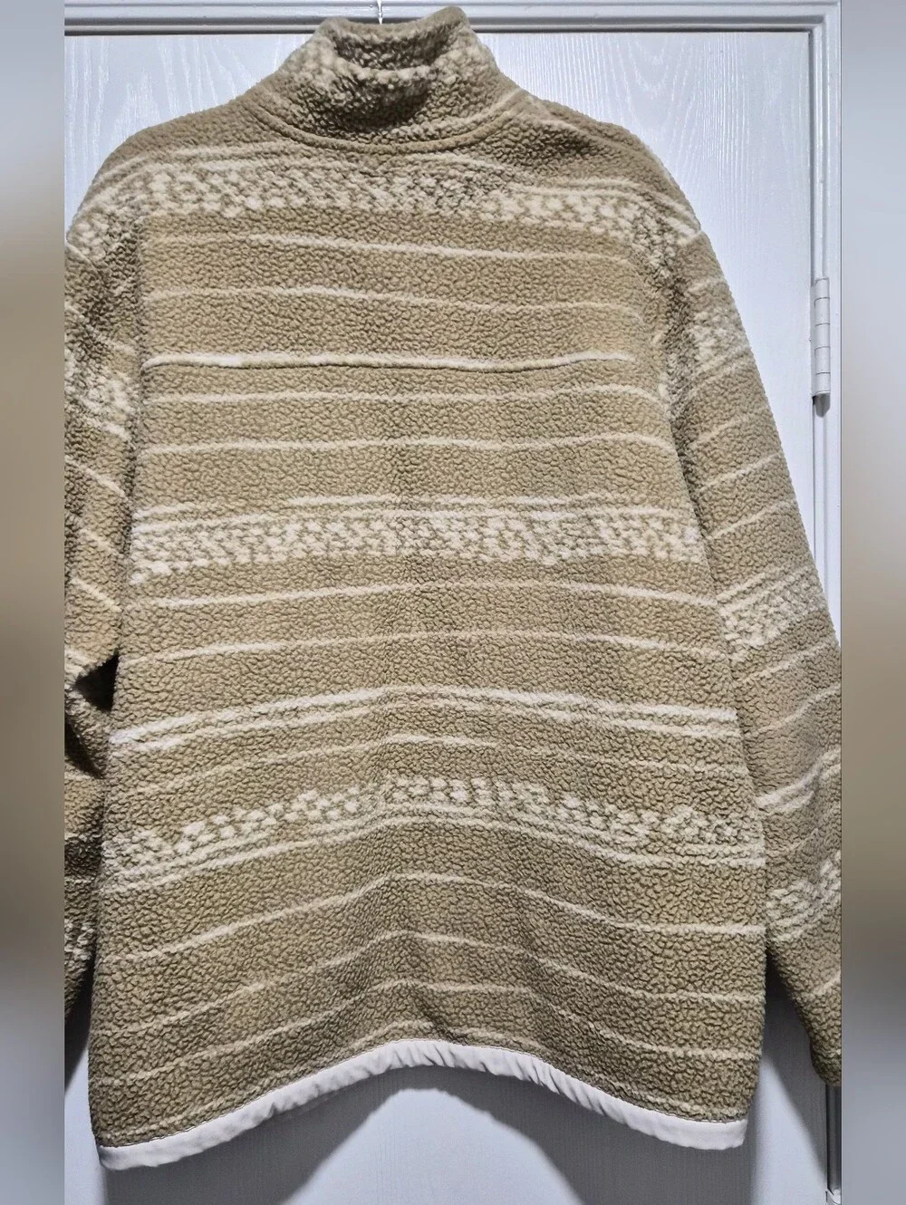 The North Face Men Beige Cragmont 1/4 Snap Front Sherpa Fleece Jacket Size XL